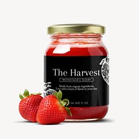 Strawberry jam jar