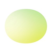 Oval shape gradient sphere yellow green.