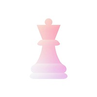 Chess gradient chess game pink.