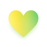 Heart shape gradient yellow green white background.