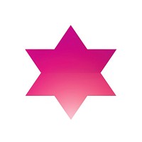 Hexagram shape gradient symbol pink logo.