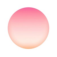 Ring shape gradient sphere pink white background.