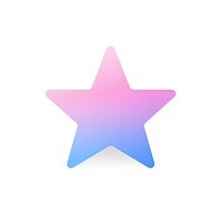 Star shape gradient symbol pink blue.