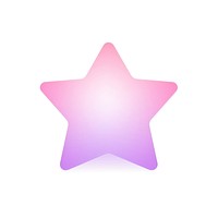 Star shape gradient symbol pink star.
