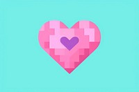 Heart shape pixel symbol creativity pixelated.