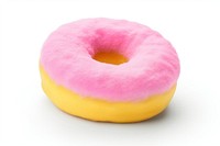 Donut yellow food pink.