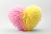 Pastel heart fur yellow pink.