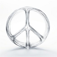 Peace Sign sphere shape metal.