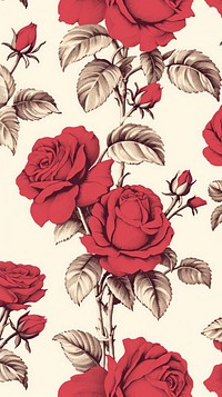 Red roses wallpaper pattern flower.
