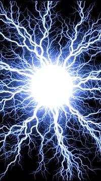 High technology lines connect of future on dark blue thunderstorm lightning abstract.