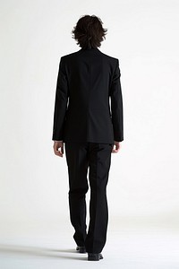 Young fashion man walking tuxedo blazer adult.