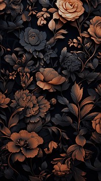 Dark Plant pattern wallpaper backgrounds flower plant.