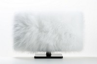 Desktop monitor white fur electronics.