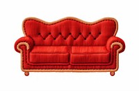 Sofa furniture chair red.