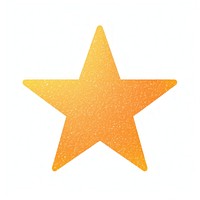 Orange star icon symbol shape white background.