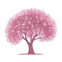 Pink tree icon blossom flower plant.