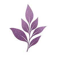 Purple plant icon pattern leaf art.