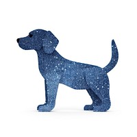 Blue dog icon animal mammal pet.
