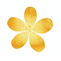 Gold flower icon shape white background inflorescence.
