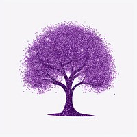 Purple tree icon plant art white background.