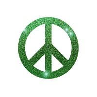 Peace Sign icon green symbol shape.