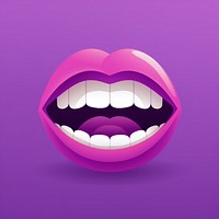 Mouth Expression lipstick purple teeth.