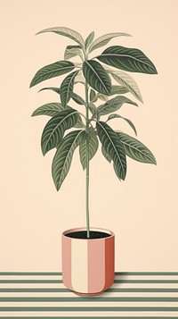 Litograph minimal Plant plant leaf tree.
