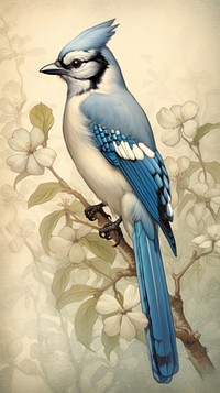 Blue jay animal bird art.