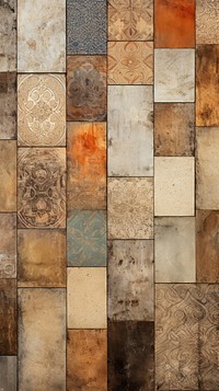 Vintage wallpaper tile flooring mosaic.