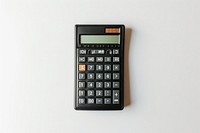 Calculator white background mathematics electronics.