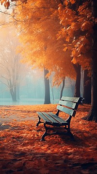Autumn furniture outdoors scenery.