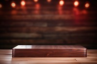 Mahogany wood background lighting hardwood table.