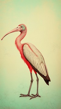 Ibis drawing animal sketch.