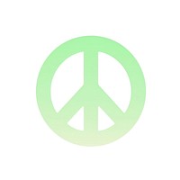 Peace Sign gradient symbol logo sign.