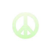Peace Sign gradient symbol green logo.