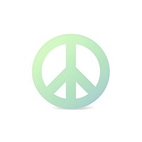 Peace Sign gradient symbol green logo.