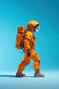 Astronaut walking helmet protection adventure.
