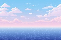 Sea with blue pastel backgrounds outdoors horizon.