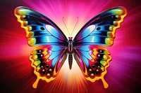 Butterfly insect bright art.