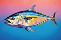 Silver tuna fish isolated animal wildlife seafood.
