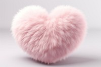 Heart fur softness textile.