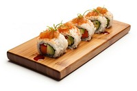 Maki rolls sushi plate food.
