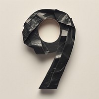 Tape letters number 9 black art accessories.
