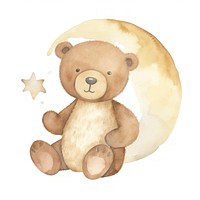 Teddy bear cute moon toy.