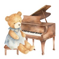 Teddy bear piano keyboard cute.