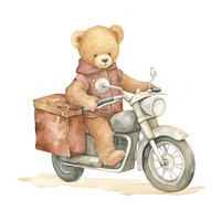 Teddy bear motorcycle vehicle toy.
