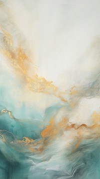 Teal and gold cloud background backgrounds painting abstract.