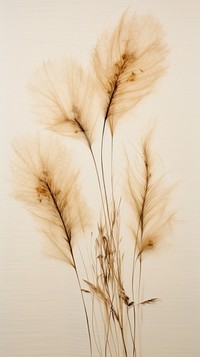 Real pressed pampas flower plant wall.