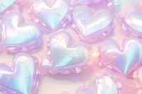 Pastel 3d heart aesthetic holographic confectionery backgrounds medication.