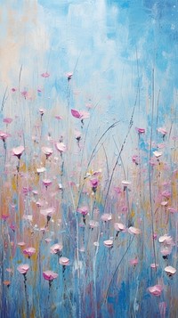 Abstract wallpaper painting flower meadow.